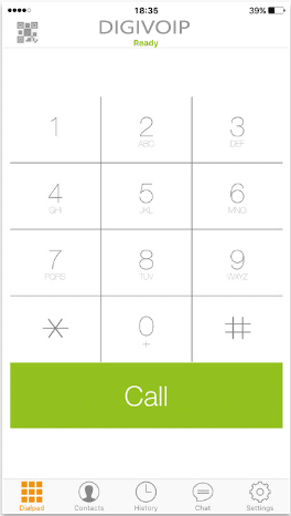 Zoiper Softphone - Clavier de numérotation