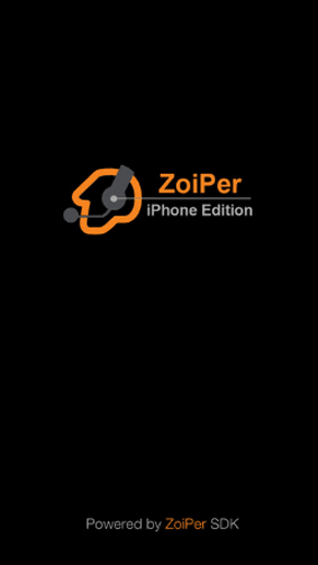 Zoiper Softphone - Écran d'accueil